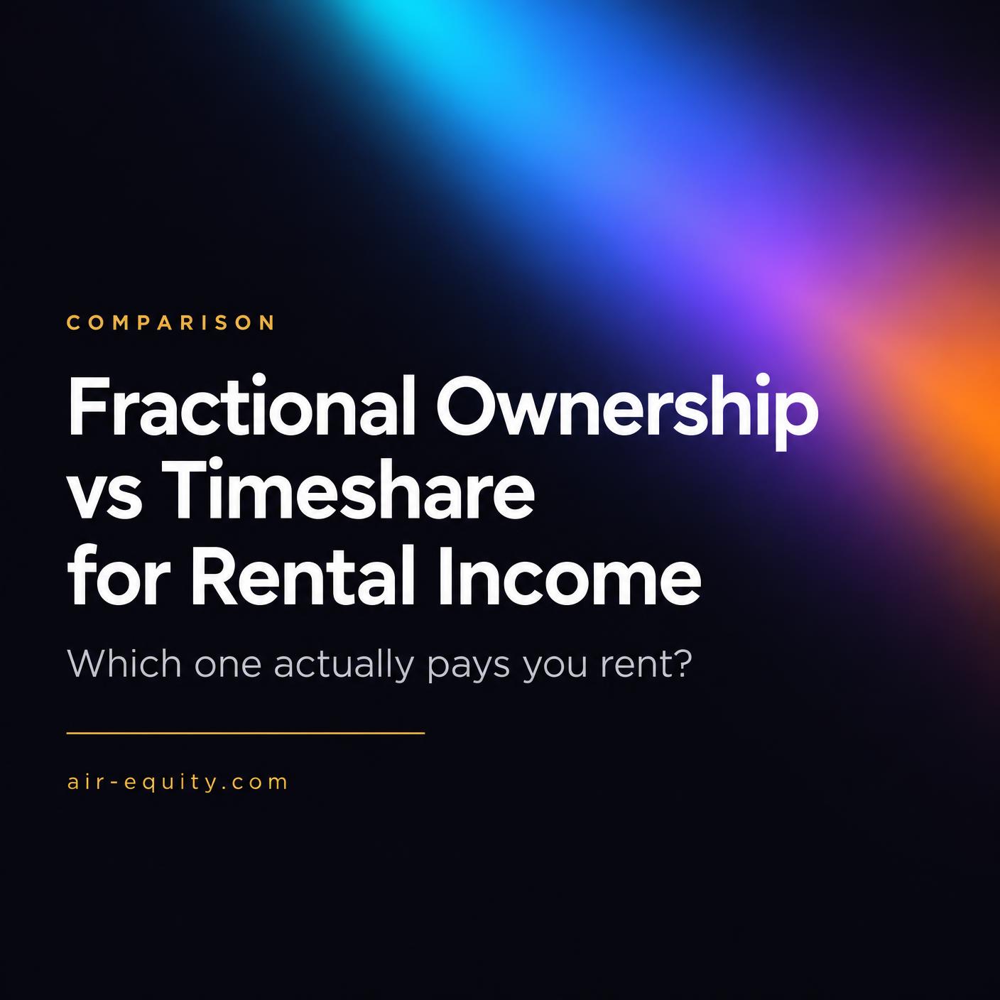 Fractional Ownership vs Timeshare: Which Lets You Invest in Rental Income?