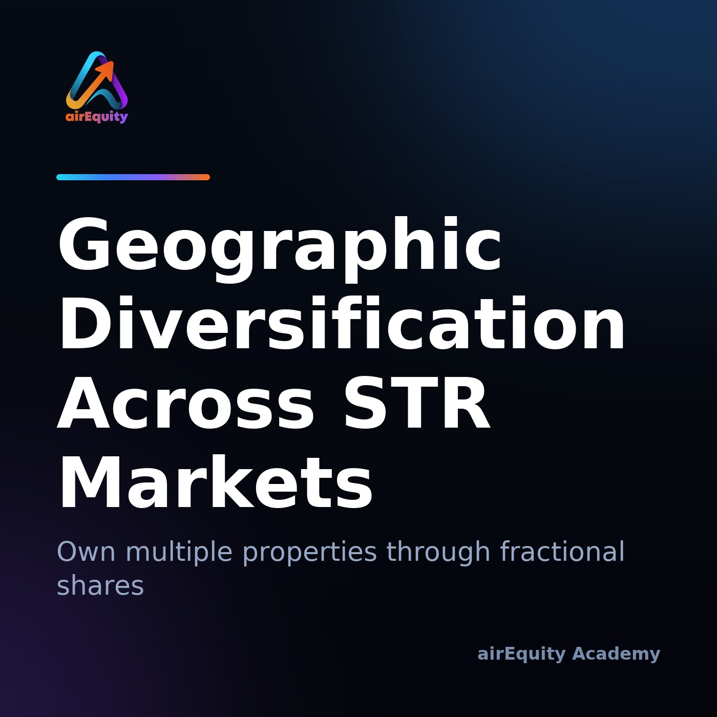 Geographic Diversification: How to Own Multiple STR Properties Through Fractional Investing